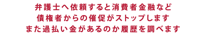 弁護士へ依頼すると消費者金融からの催促がストップします